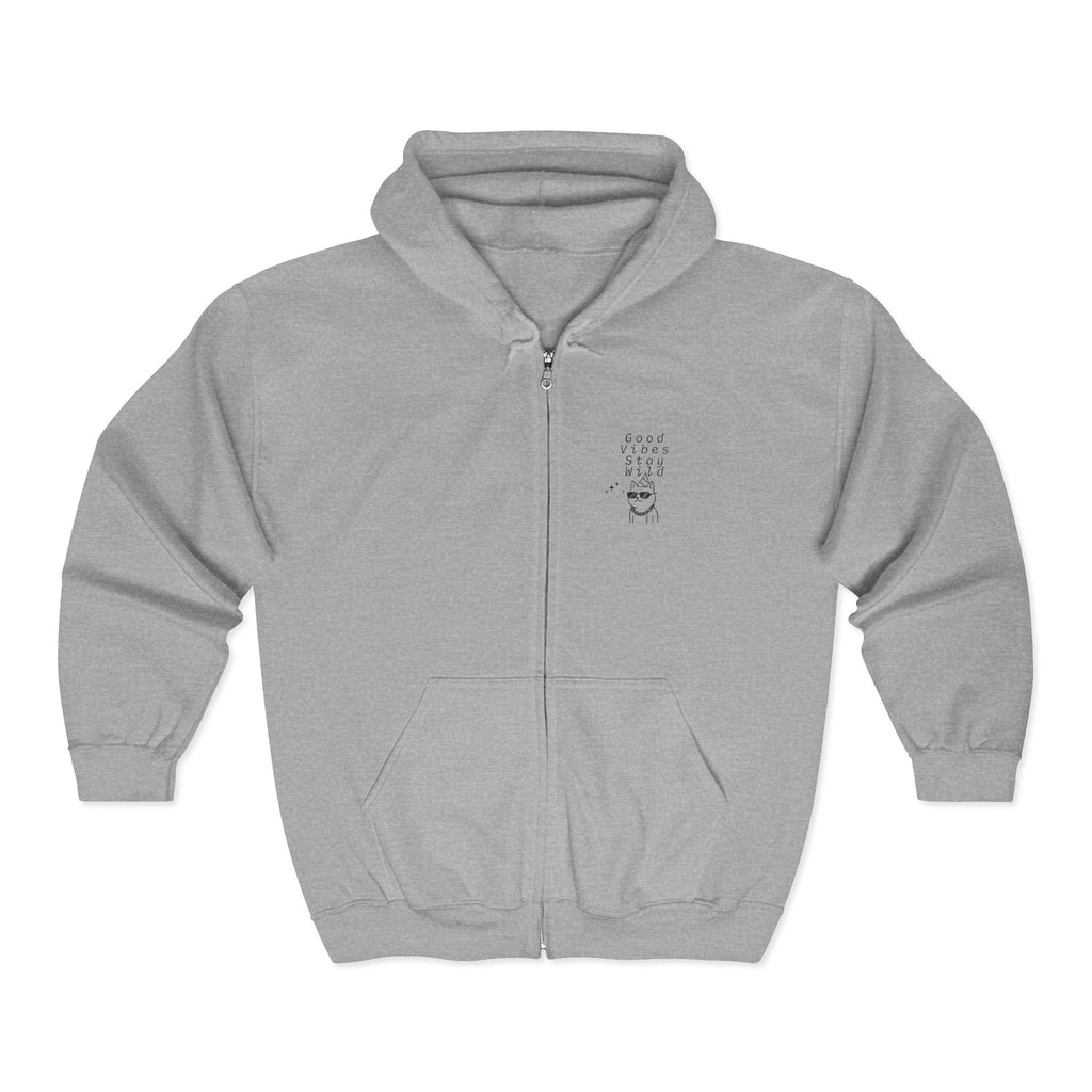 'For Chill People' Zip Hoodie — Relaxed Vibe Full-Zip Sweatshirt