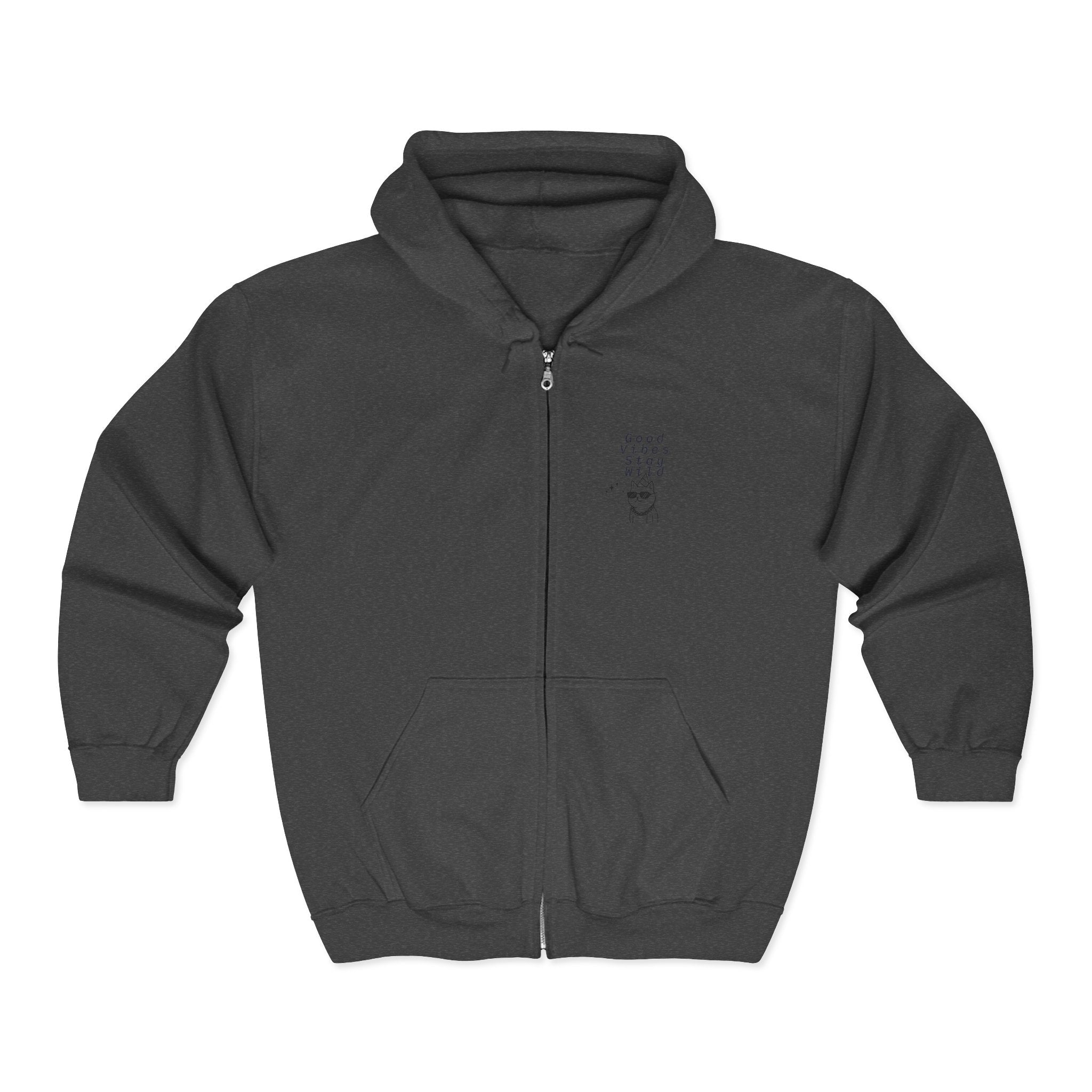 'For Chill People' Zip Hoodie — Relaxed Vibe Full-Zip Sweatshirt